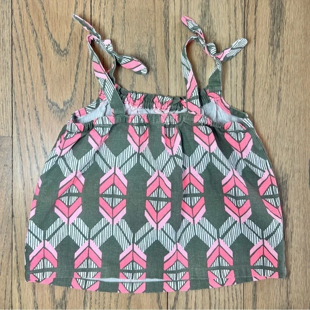 Carter's Baby Toddler Girls Geo Bow Strap Flowy Tank Top Size 18 Months